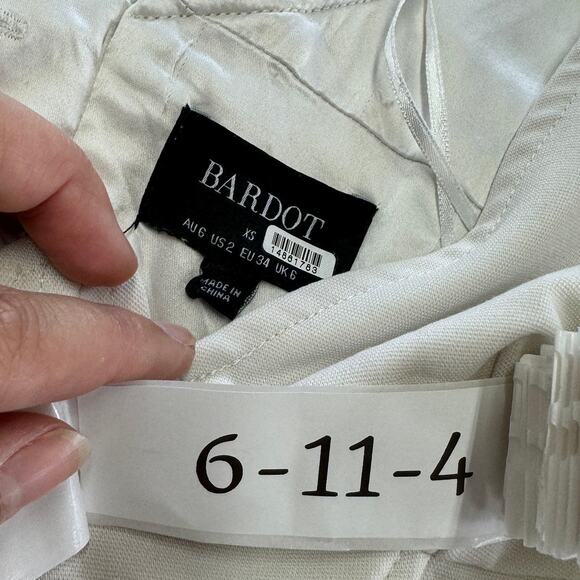 Bardot Top Womens 2 X Small White Bronte Corset Cropped - Picture 7 of 13